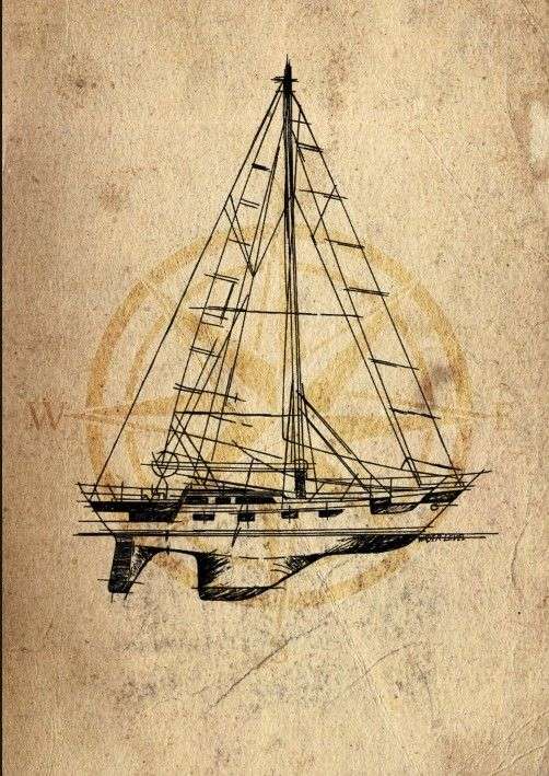 Фотообои в интерьере яхта винтаж   14-746 фото