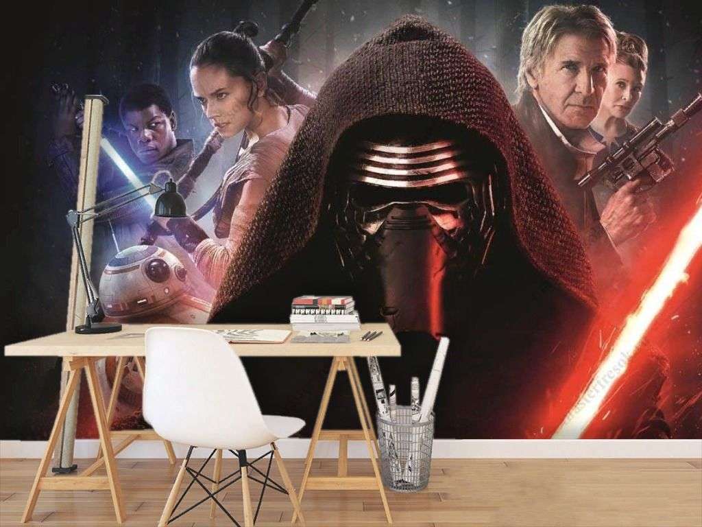 Фотообои в интерьере звёздные войны: пробуждение силы  12-1230 фото