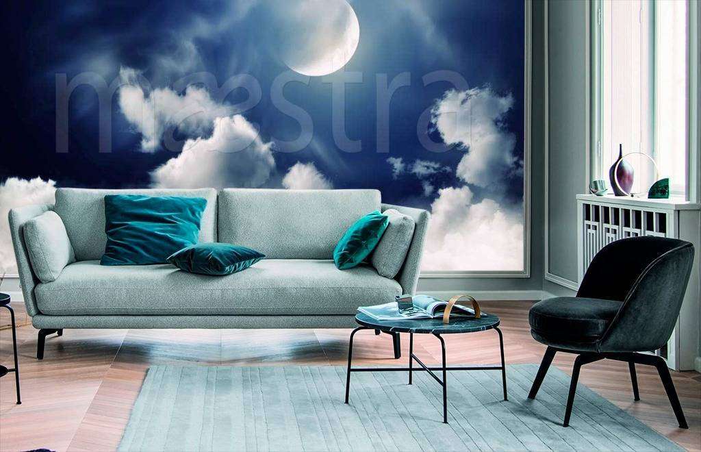 Фотообои Луна на сказочном небе  9-373