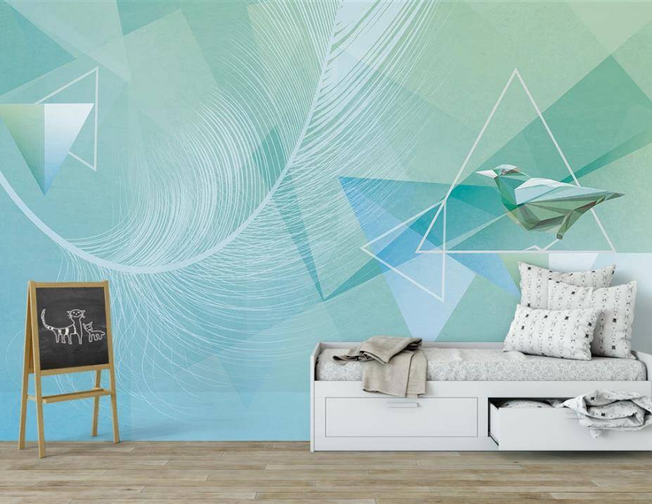 Фотообои Детские абстракция бирюзовая  15-360