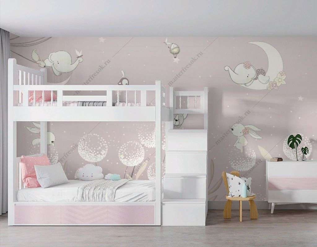 Фотообои в интерьере одуванчики в детскую  14-530 фото