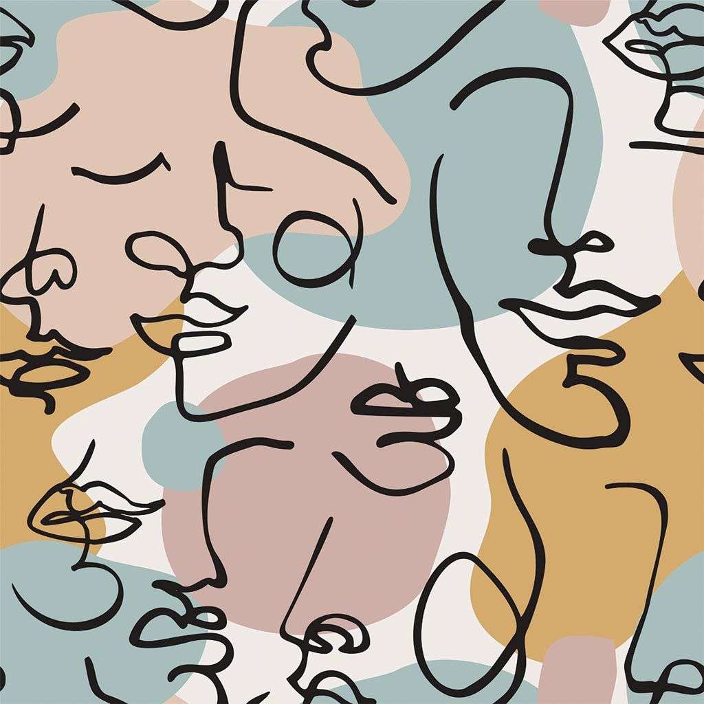 Фотообои в интерьере абстрактный портрет  9-1125 фото