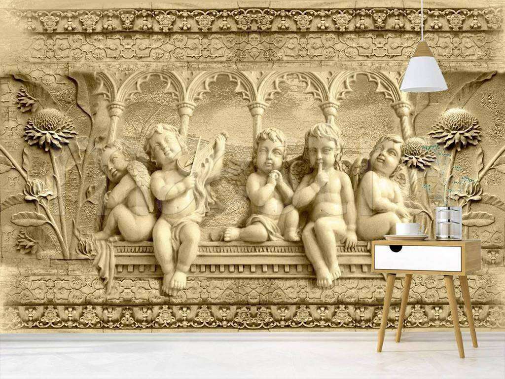 Фотообои в интерьере ангелочки  5-132 фото