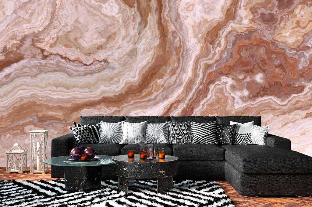 Фотообои в интерьере мраморный оникс  9-1084 фото