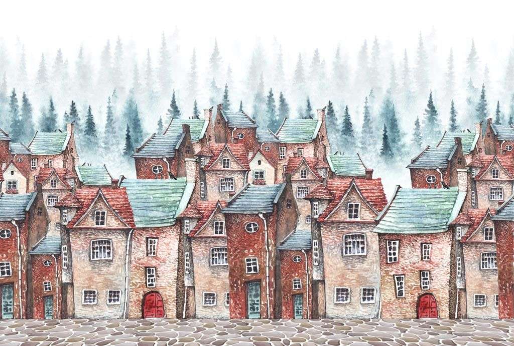 Фотообои в интерьере домики из сказки  12-901 фото