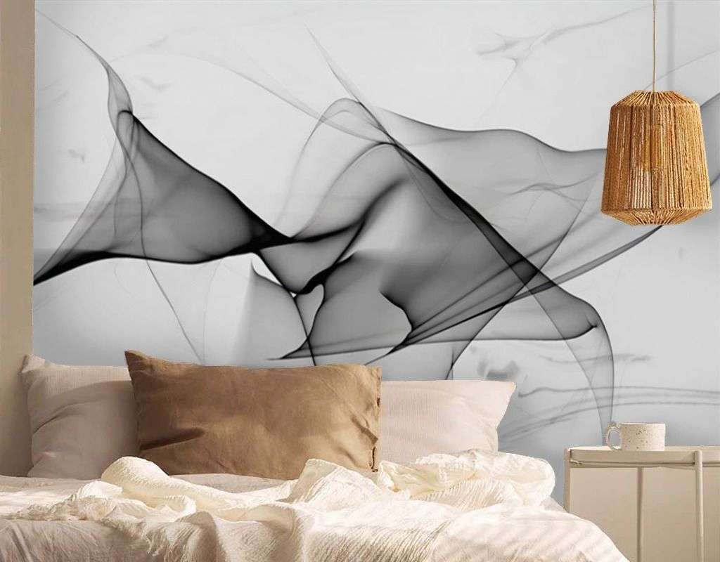 Фотообои в интерьере дым серый  9-1921 фото