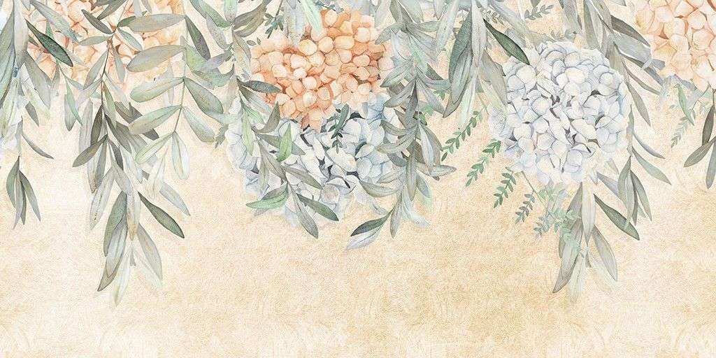 Фотообои в интерьере цветы с лепесткам  9-1994 фото