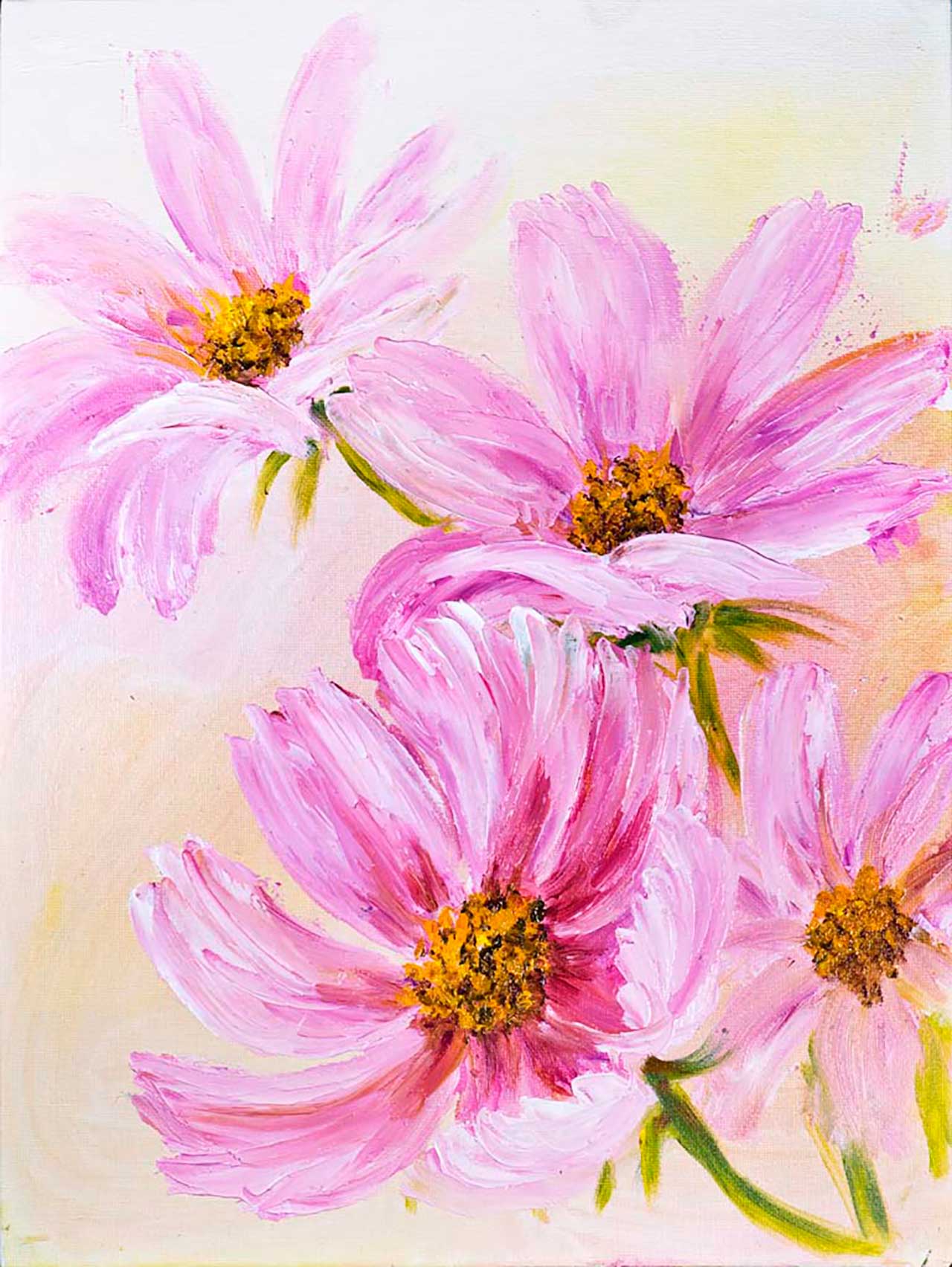 Фотообои в интерьере рисунок розовых цветов  9-110 фото