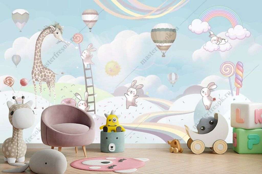 Фотообои в интерьере долина сладостей  13-553 фото