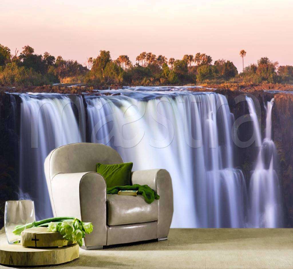 Фотообои в интерьере водопад виктория  9-876 фото