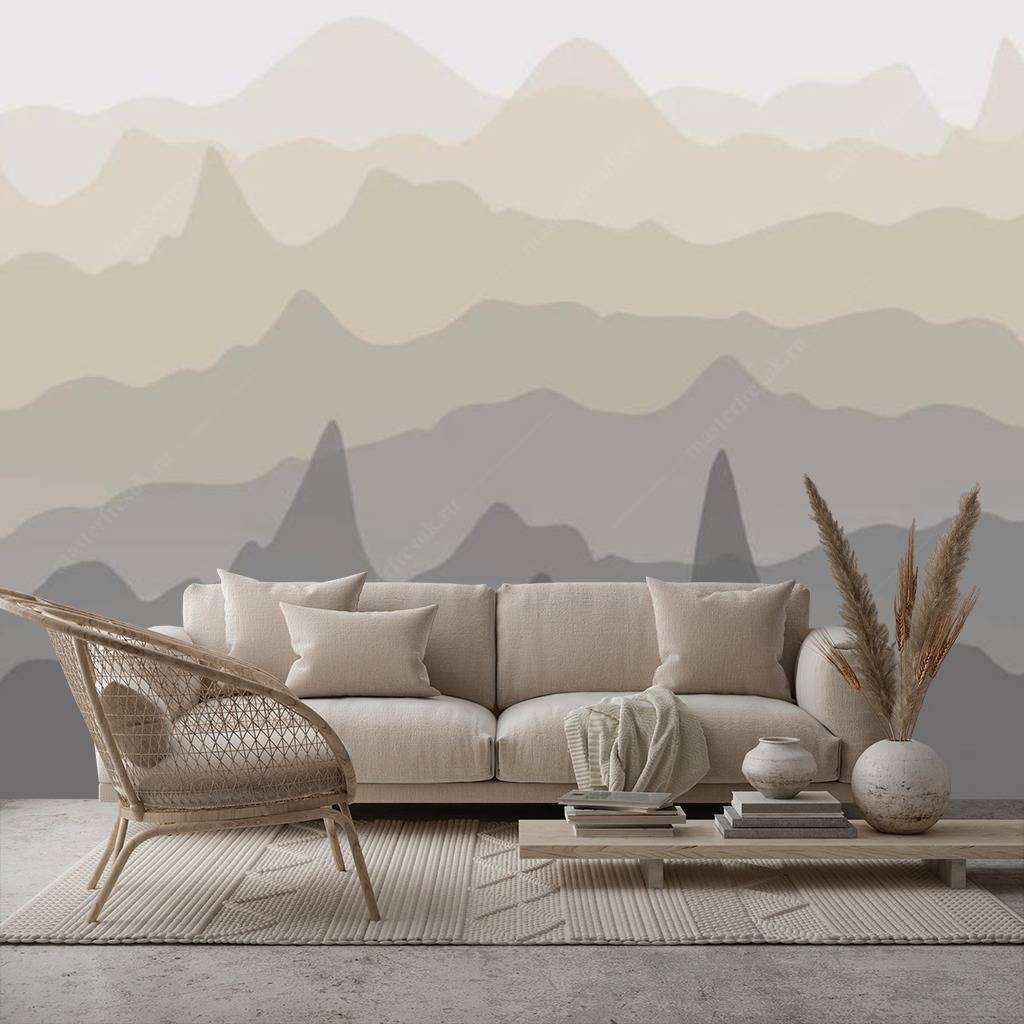 Фотообои Бесшовные обои на стену:  Коричневые горы. Артикул: 15-620  