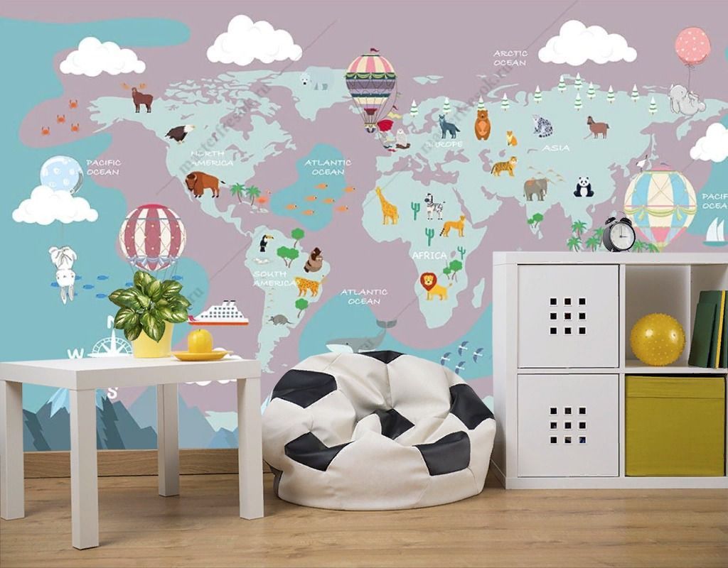Фотообои Карта для деток  12-1483