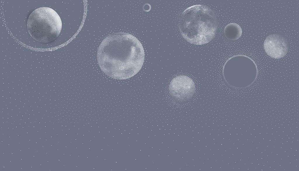 Фотообои в интерьере космическая иллюстрация  12-1536 фото