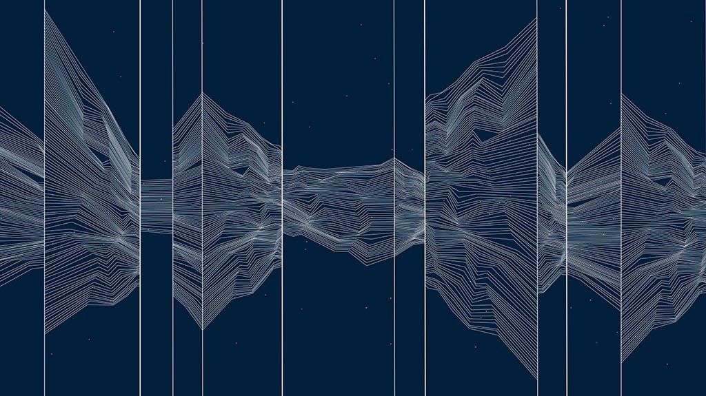 Фотообои в интерьере линии графика  9-1459 фото