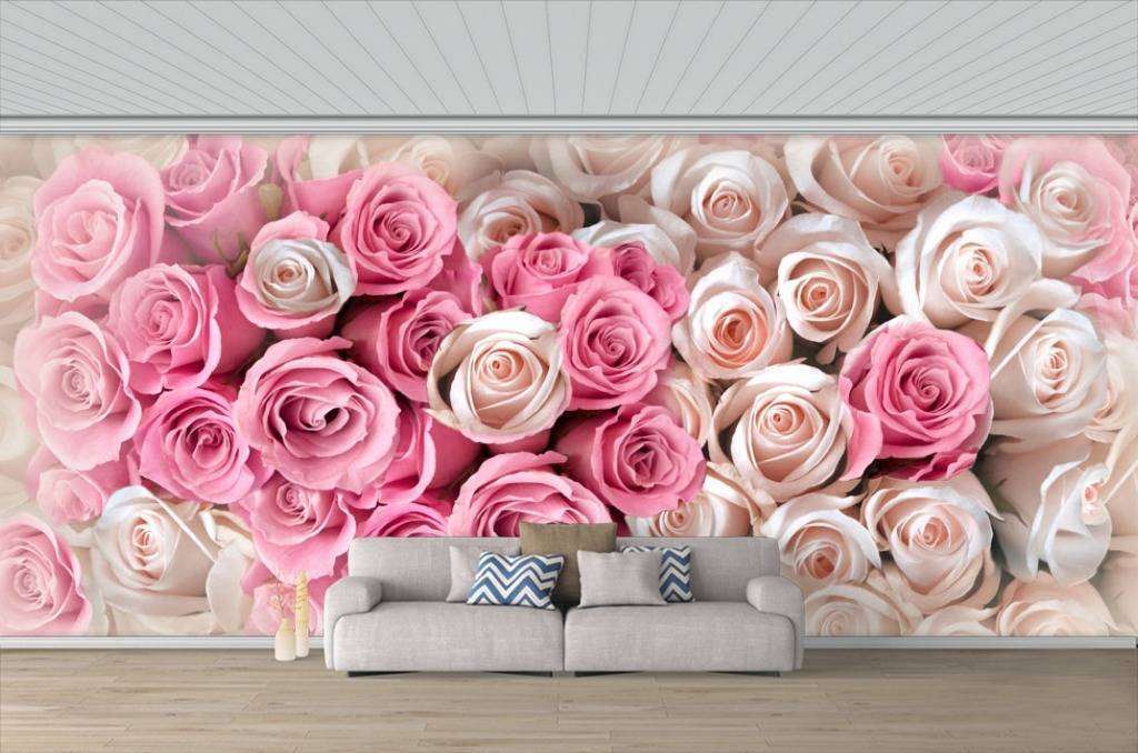 Фотообои Бесшовные обои на стену:  Розовый букет. Артикул: 13-001  