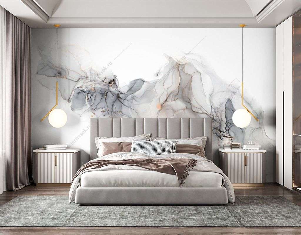 Фотообои в интерьере мрамор с золотом  9-1844 фото