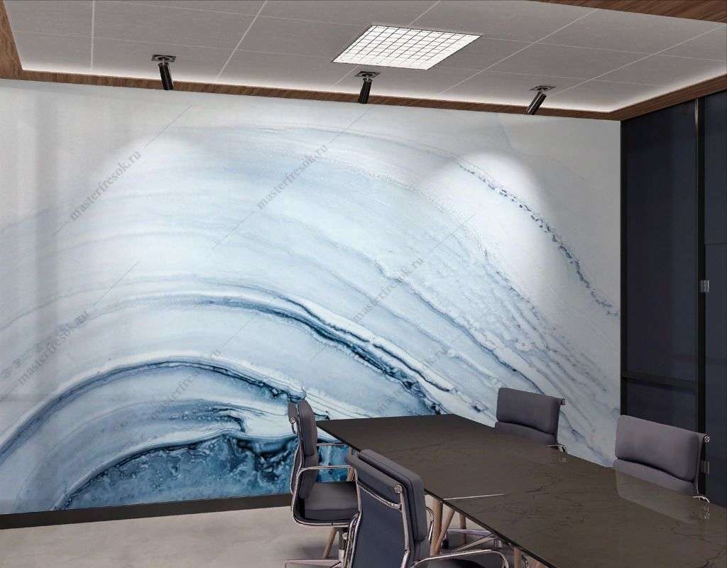 Фотообои в интерьере эффект волны  9-1659 фото