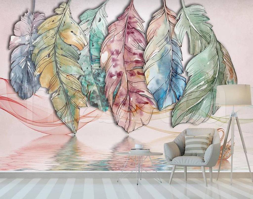 Фотообои Перья рисунок  15-495