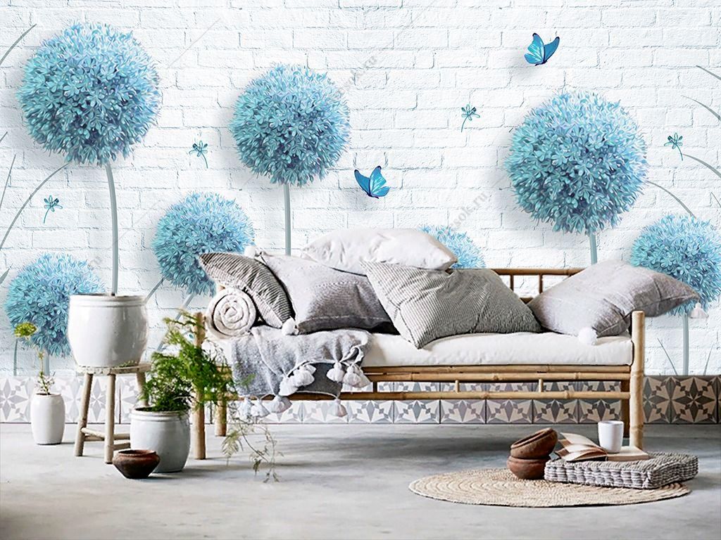 Фотообои Голубые одуванчики  14-332