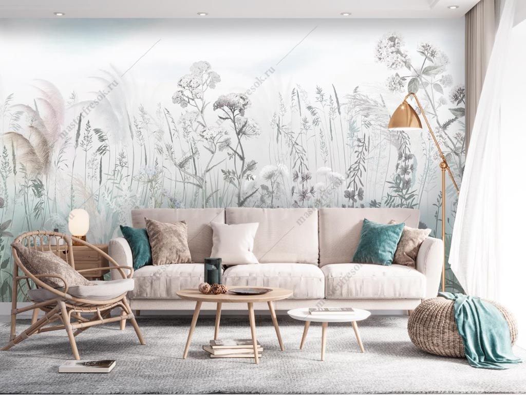 Фотообои Цветы в поле  13-406