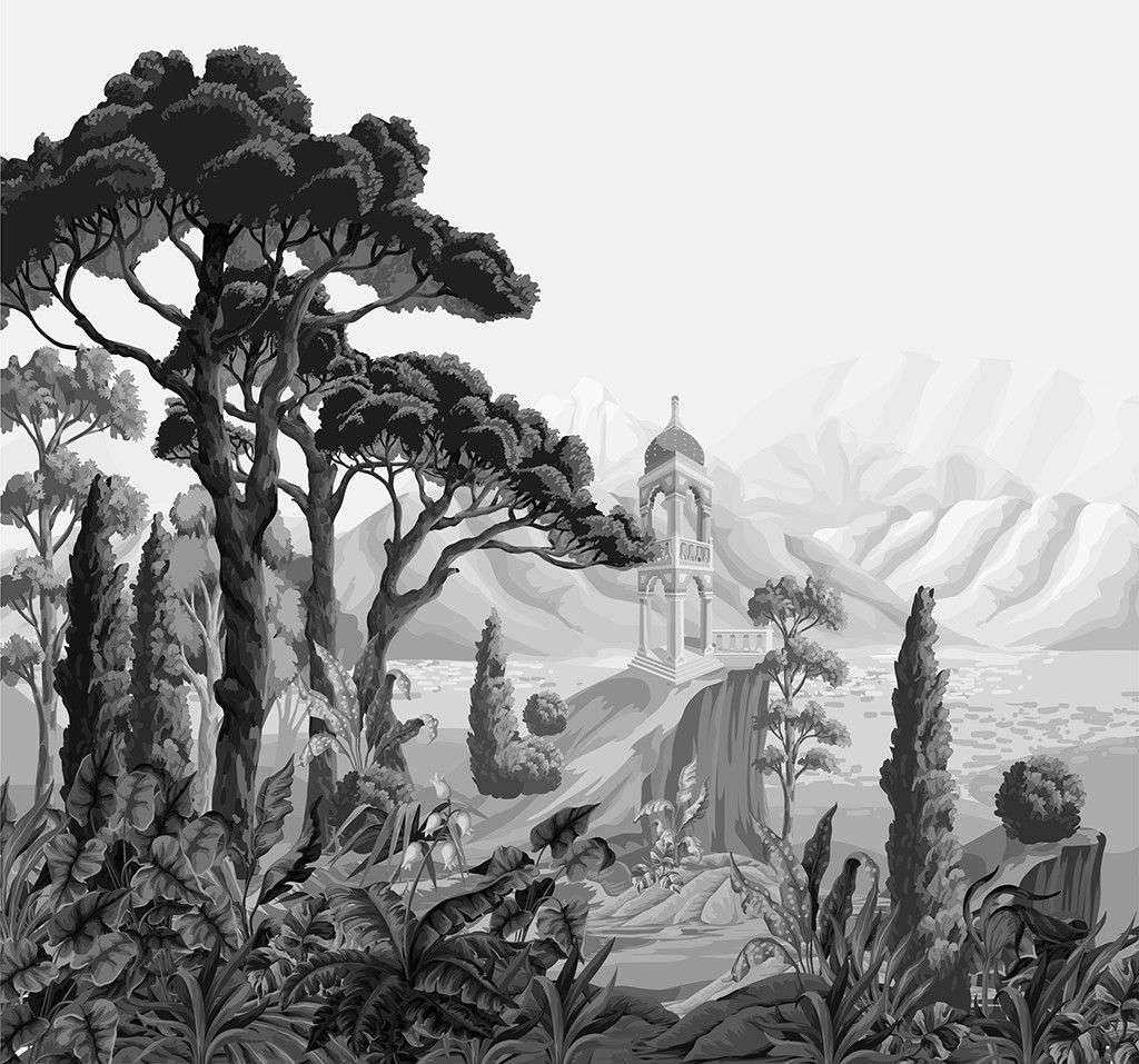 Фотообои в интерьере пейзаж лес  9-1966 фото