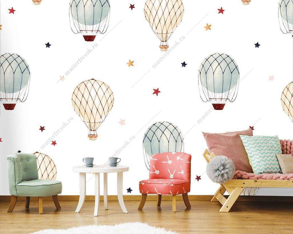 Фотообои Бесшовные обои на стену:  Шарики воздушные. Артикул: 12-734  