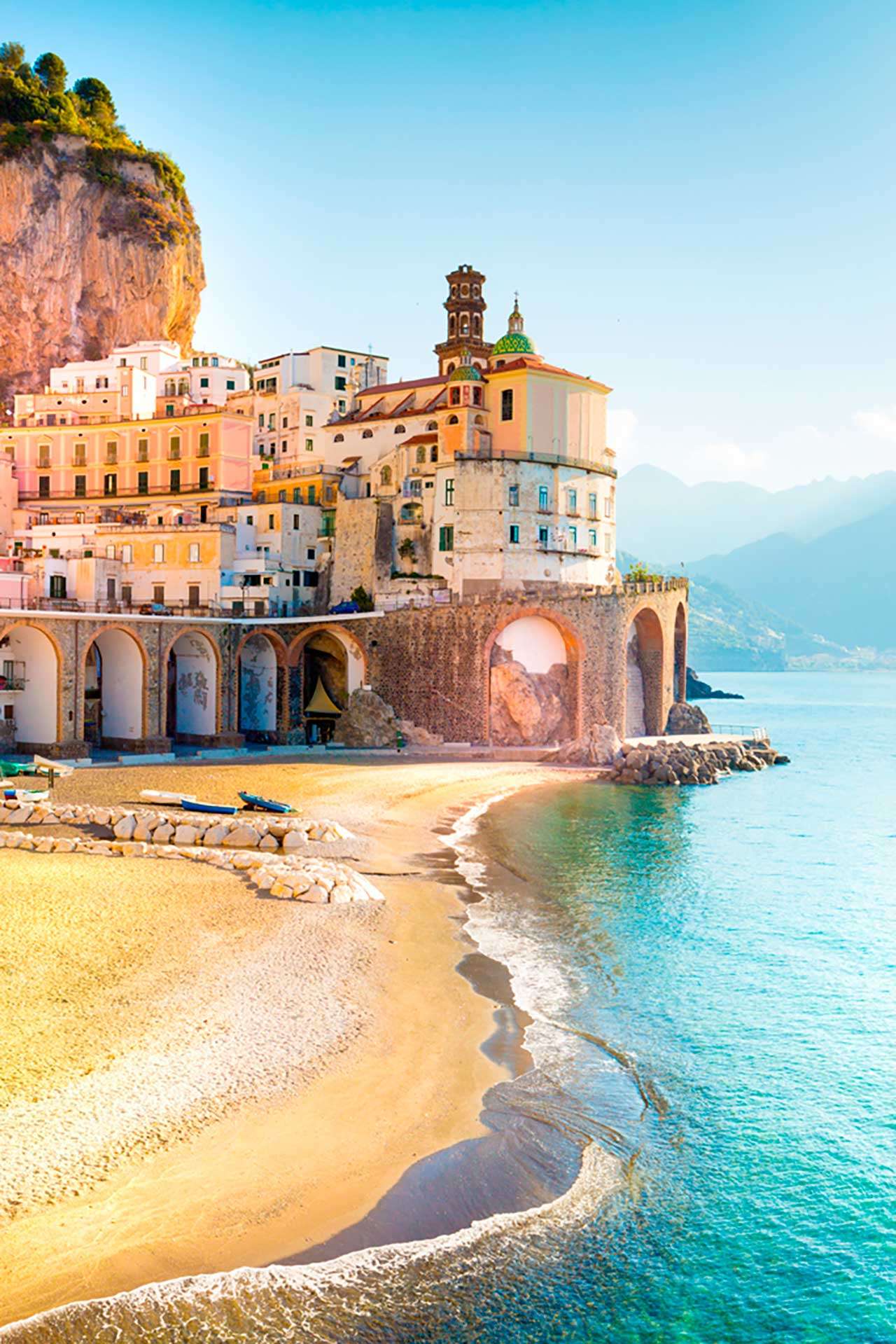 Фотообои в интерьере приморский городок италии  9-297 фото