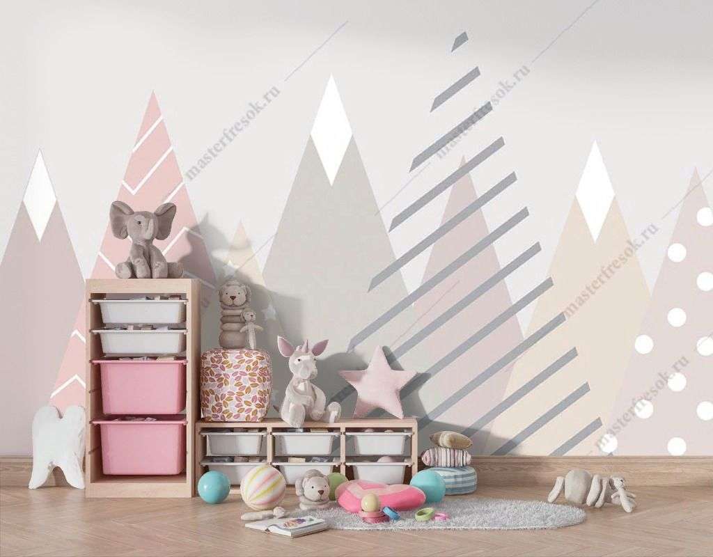 Фотообои в интерьере горы в детскую  12-1431 фото