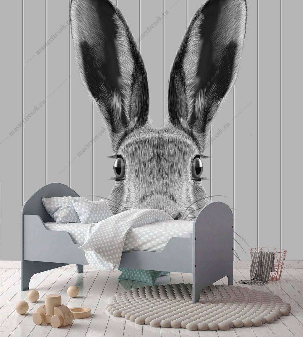 Фотообои в интерьере кролик  14-160 фото