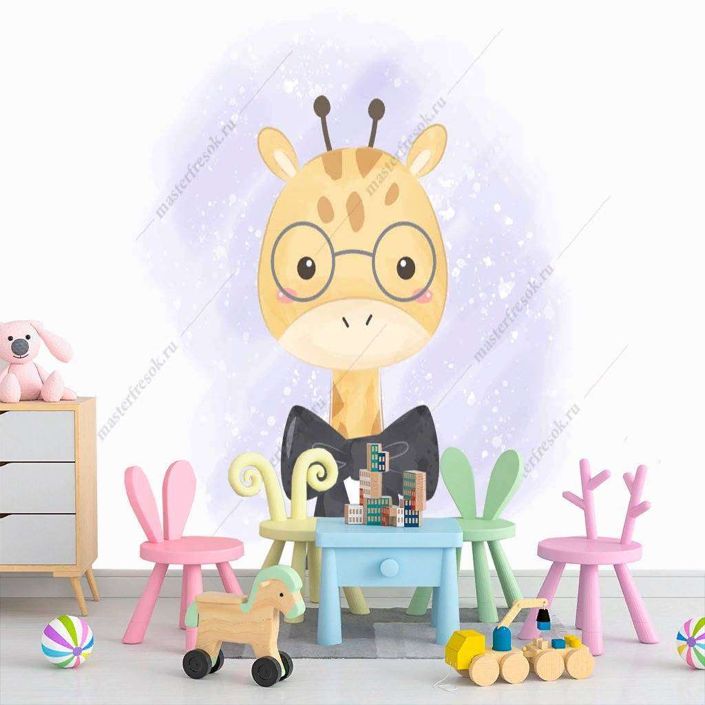 Фотообои в интерьере жирафик  12-889 фото