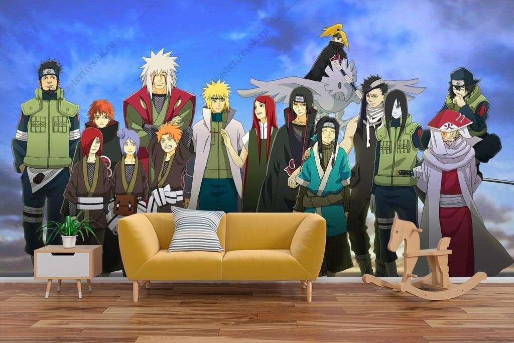 Фотообои в интерьере наруто команды конохи  12-1339 фото