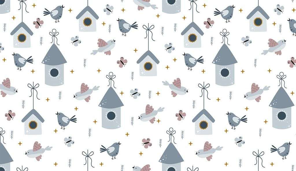 Фотообои в интерьере домики для птиц  12-689 фото