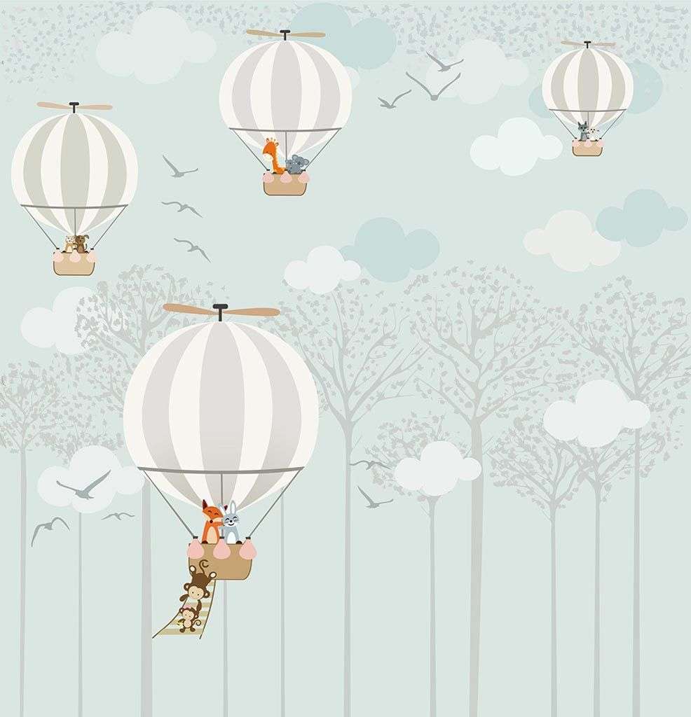 Фотообои в интерьере путешествие на водушных шарах  12-1552 фото