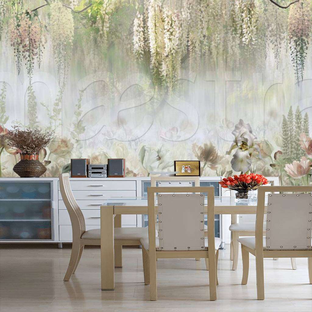 Фотообои Бесшовные обои на стену:  3д цветы бежевые. Артикул: 7-733  