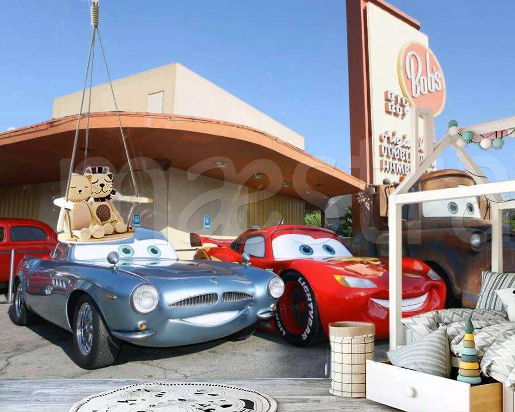 Фотообои Бесшовные обои на стену:  Тачки. Артикул: 4-401  