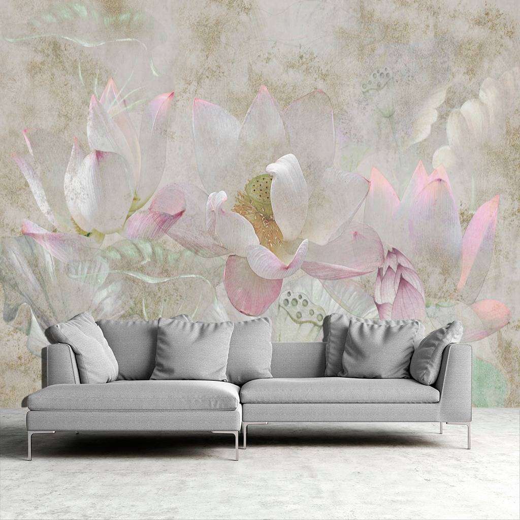 Фотообои в интерьере кувшинки  13-210 фото