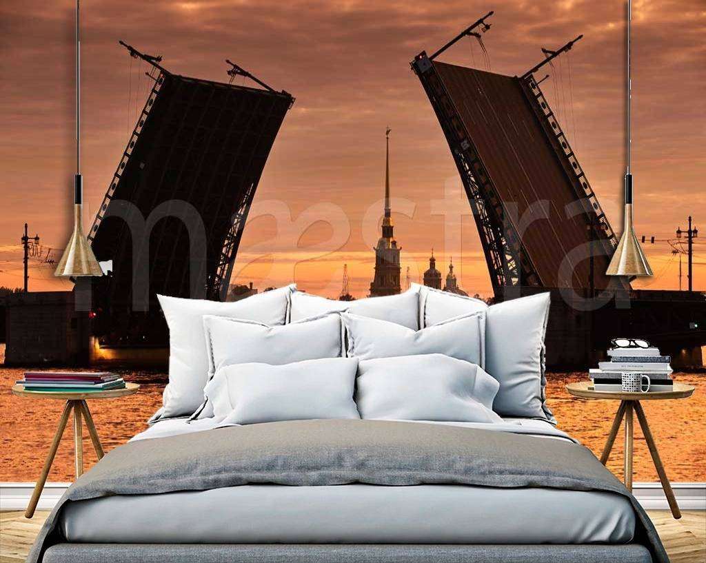 Фотообои в интерьере разводные мосты  9-647 фото