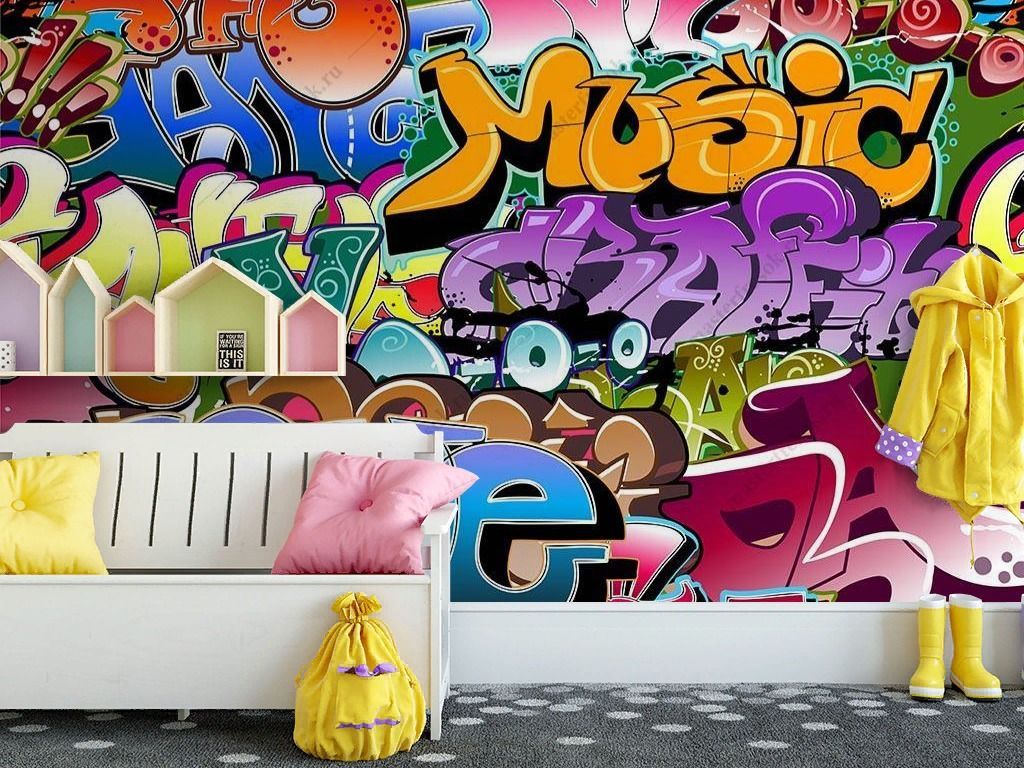 Фотообои 3д граффити  12-1279