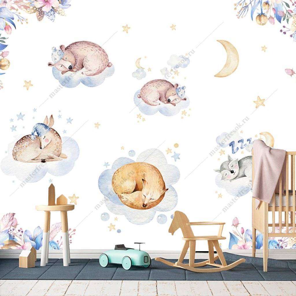 Фотообои в интерьере спящие животные  14-069 фото