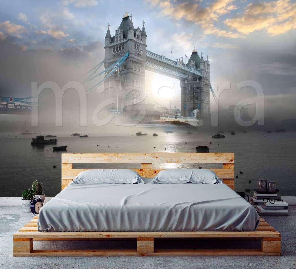 Фотообои в интерьере лондон в туманной дымке  9-436 фото