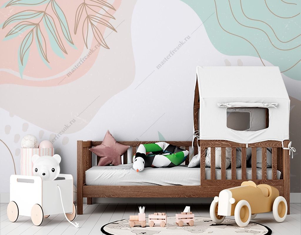 Фотообои Веточки на пудровом фоне  12-1424