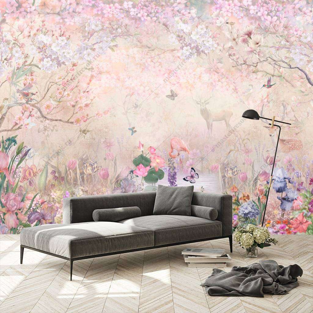 Фотообои в интерьере райский сад  13-135 фото