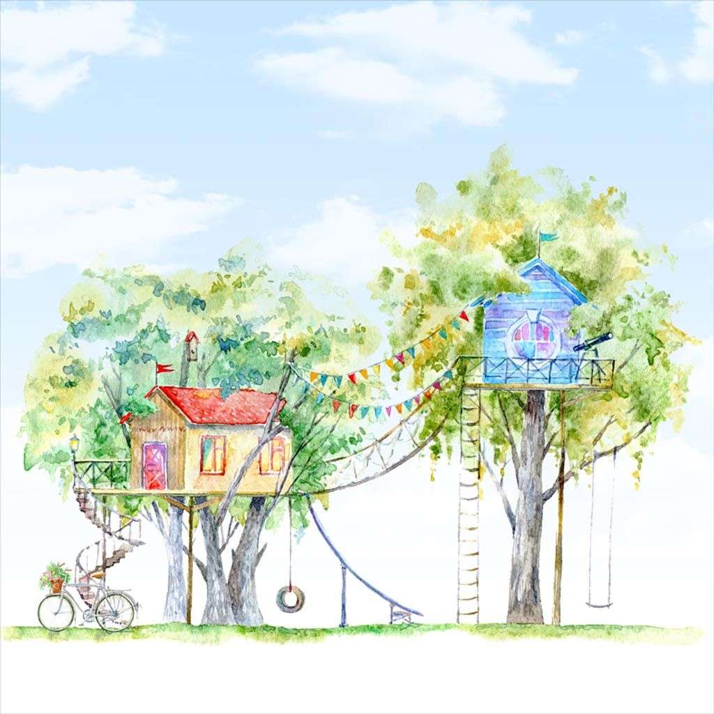 Фотообои в интерьере два дерева сказочных  12-912 фото