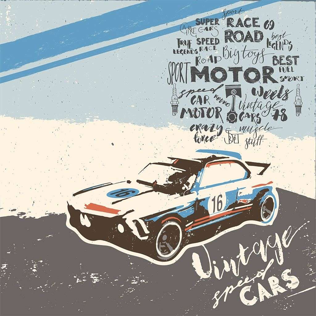 Фотообои в интерьере ретро автомобиль  12-1409 фото