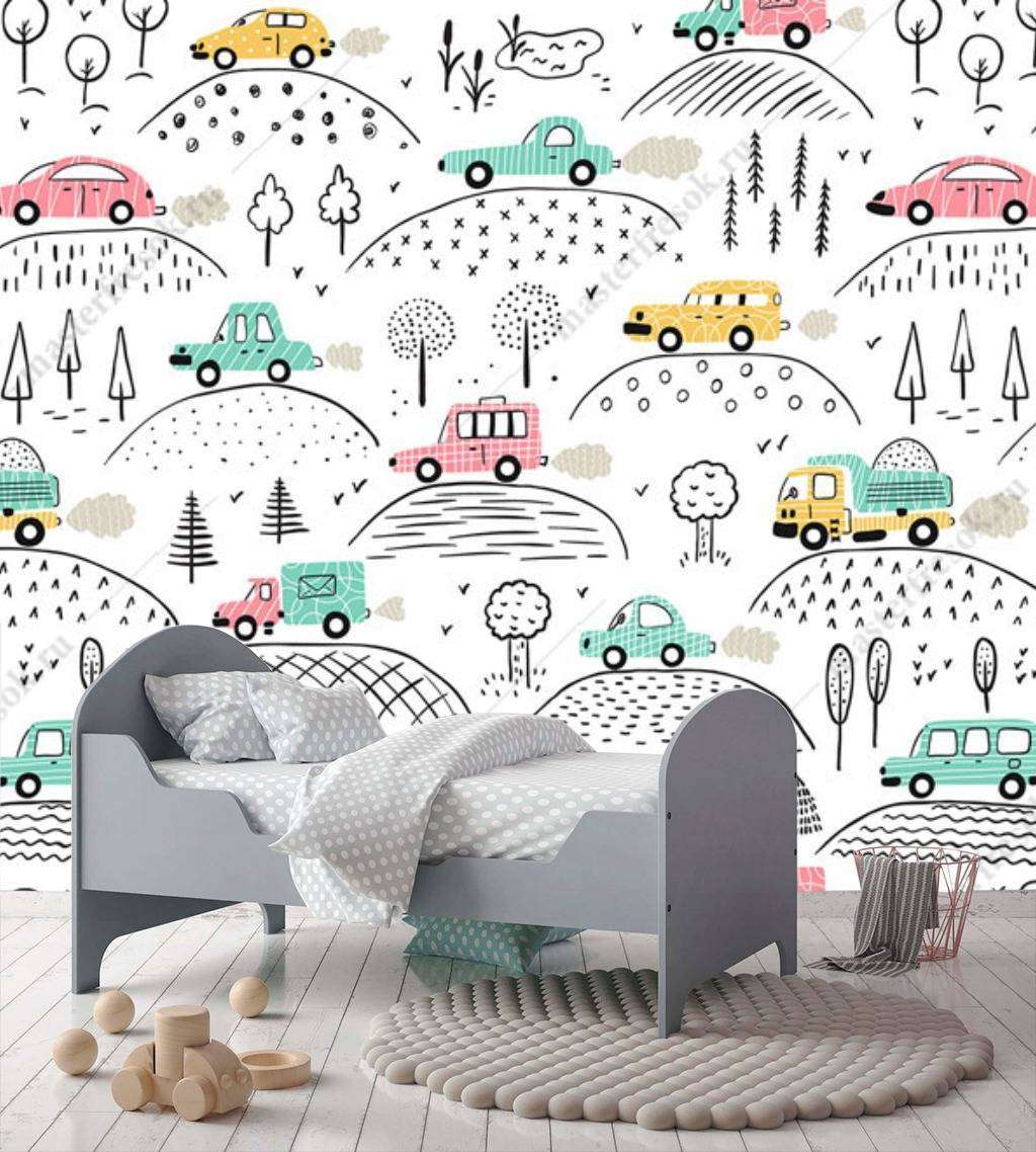 Фотообои Машинки на холмах  12-668