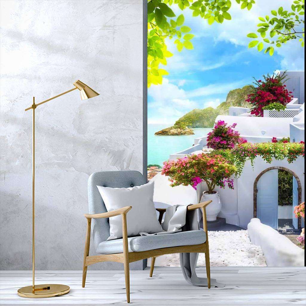 Фотообои в интерьере санторини  17-0029 фото