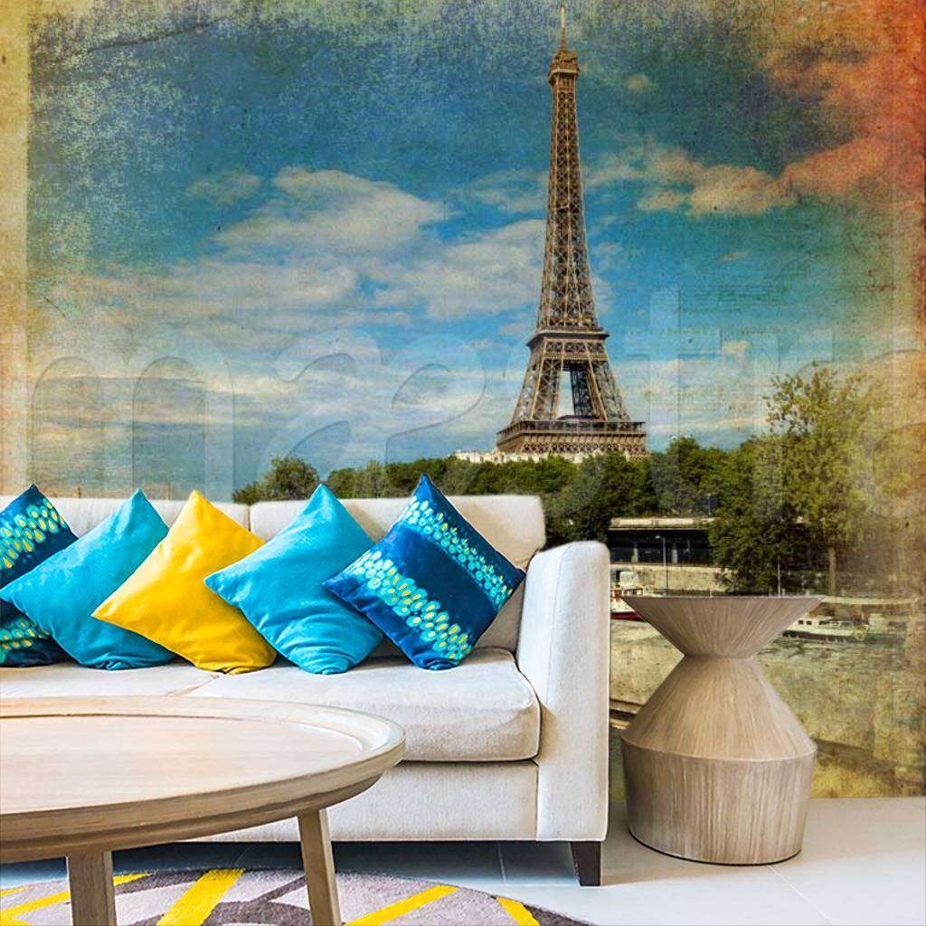 Фотообои Вид с моста на Эйфелеву башню  9-784