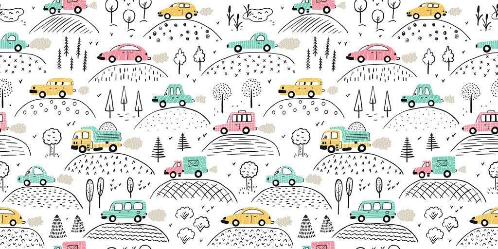 Фотообои в интерьере машинки на холмах  12-668 фото