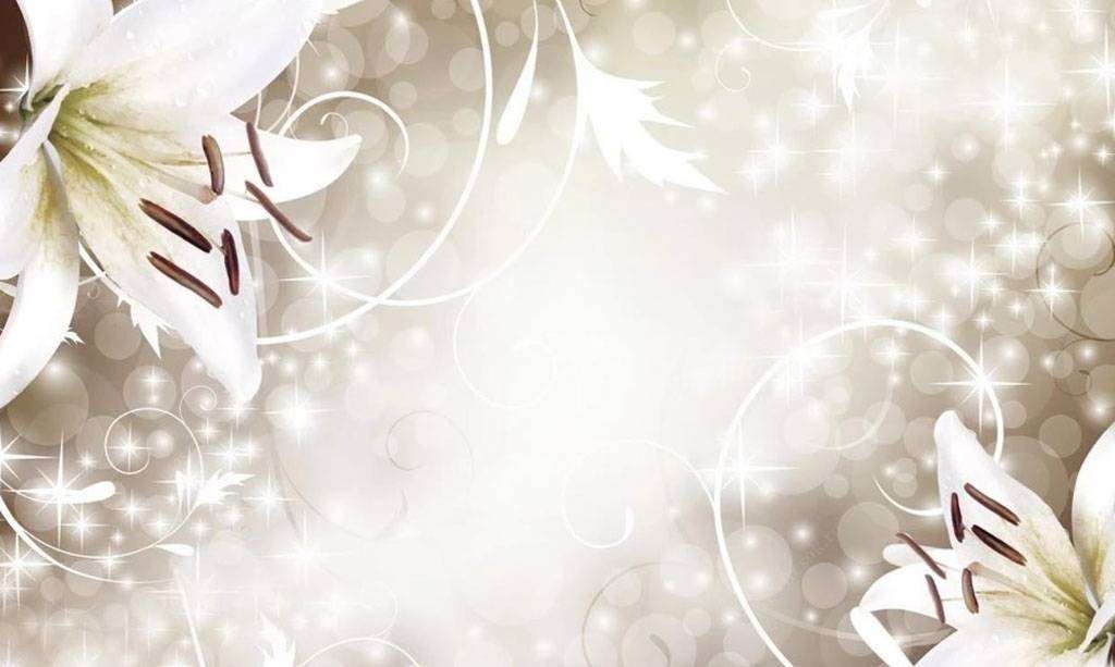 Фотообои в интерьере лилии цветы  15-738 фото