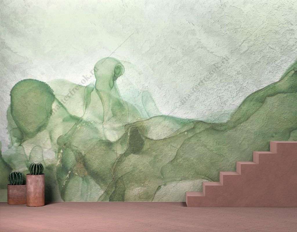 Фотообои в интерьере бирюзовый мрамор фон  9-1568 фото